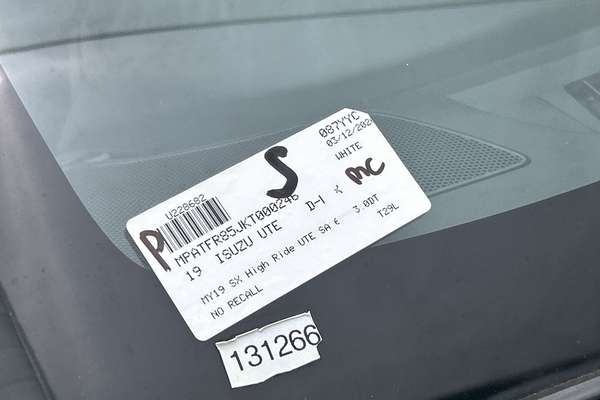 2019 Isuzu D-MAX SX High Ride Rear Wheel Drive thumb-22